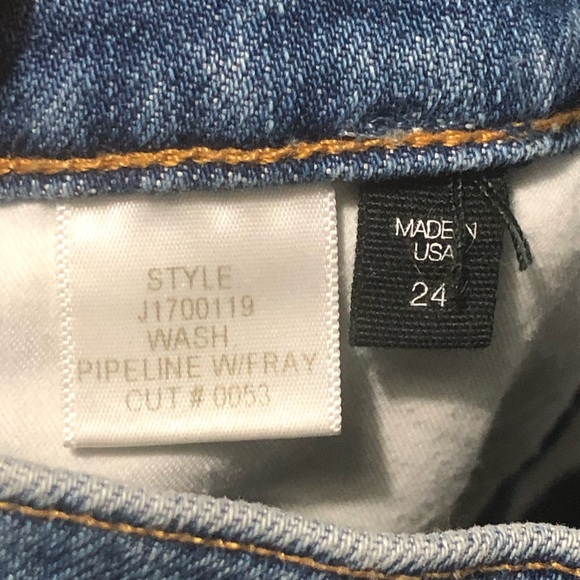 Veronica Beard Jeans Women's 24 Ines 10.75" Girlfriend in Pipeline Wash Frayed - Picture 4 of 7